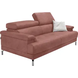 2,5-Sitzer EGOITALIANO "Soul, Design und Sitzkomfort auf hohem Niveau, tolle Details", braun (chedar wood), B:200cm H:76cm T:106cm, Sofas, inkl. Kopfteilverstellung für noch mehr Komfort, Designfuß