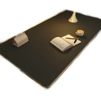 ZFLBDBG Tischdecken Leder-Computer-schreibtischunterlage, Umweltfreundliche Schreibtischunterlage, Büro-schreibtischunterlage, Schreibtischtuch-schwarz-50x80cm
