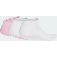 Adidas Unisex Cushioned Low-Cut Socks 3 Pairs, White/White/True Pink, 40-42