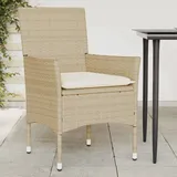 vidaXL Gartenstuhl 55,1 x 63,5 x 24,1 cm beige 2 St.