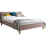 Meise Möbel Polsterbett Lena 140 x 200 cm Stoff Rosa Altrosa