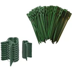 varivendo Pflanzenklammer Set 68 Stück Mixed mit Klammern und Bindern Pflanzenhalter Pflanzenclips Rankhilfe Befestigungsset für Garten Balkon Gemüse