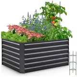 luxuskollektion Hochbeet Metall 180 x 90 x 56 cm Grau