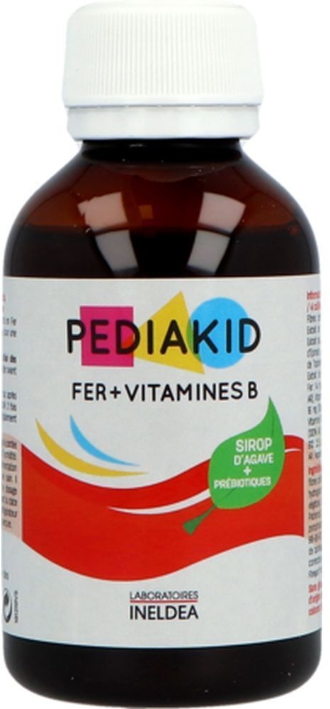 Pediakid Fer + Vitamines B, Sirop, complément alimentaire aux plantes, vitamines et minéra 125 ml sirop