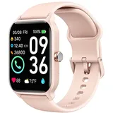 Smartwatch Damen mit Telefonfunktion, Alexa eingebaute, 1.8'' Fitnessuhr Damen mit Herzfrequenz, SpO2, Schlaf, Stress Monitor, 100+ Sportmodi, IP68 Wasserdicht Schrittzähler Uhr Damen für Android iOS