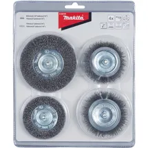 Makita Rundbürsten-Set 4-tlg. Stahl 100 mm