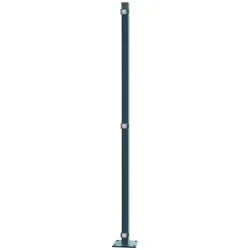 Zaunpfosten ARVOTEC "EASY 160", grau, H:169cm, Edelstahl, Kunststoff, Zaunpfosten, 6x4x169 cm für Mattenhöhe 160 cm, zum Aufschrauben