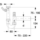 LE SANITAIRE Haas PP-Röhrensiphon 1 1/2" DN50 mit einem Geräteanschluss und Rohrbelüfter