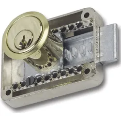 JUNIE Zylinder-Kastenschloss verstellbar 2828 - Zylinder Messing , BN 0101 , BN0101 Messing poliert
