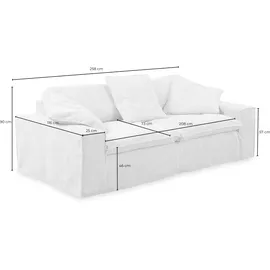 KAWOLA Sofa NETTA hellgrau