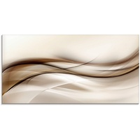 Artland Glasbild »Braune abstrakte Welle«, Muster, (1 St.), braun