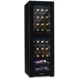 Klarstein Shiraz 39 Duo Weinkühlschrank 2 Zonen 105l 34 Flaschen Schwarz