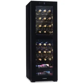 Klarstein Shiraz 39 Duo Weinkühlschrank 2 Zonen 105l 34 Flaschen Schwarz