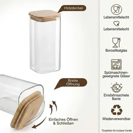 gouveo Vorratsglas eckig 500 ml 6 St.