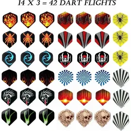 Sinwind Dartpfeile Set mit Kunststoffspitze, 12 Stück Softdart