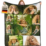 Bemaystar Personalisierte Geschenke mit Foto - Personalisierte Decke, Decke mit Foto, Fotodecke mit Eigenem Foto, Geschenke für Mama Papa Großvater Großmutter Baby Kinder Freunde für Geburtstage