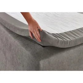SUN GARDEN Boxspringbett 120 x 200 cm H3 Grau/Silber