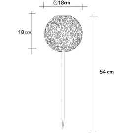GLOBO LED-Solar-Dekoleuchte 33626 Erdspieß