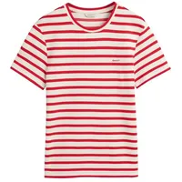 GANT Striped Kurzarm-T-Shirt Bright Red S