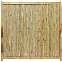 Bambuswand Sichtschutzwand "TEN New Line9" 180 x 180cm geschlossen mit Bambusrohr Füllung und Rahmen aus Bambus