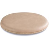 ETULLE Rundes Sitzkissen aus Memory-Schaum, rutschfest, weich, rund, Hockerkissen, Stuhlkissen, Leder-Stuhlkissen für Schlafzimmer, Sofa und Hocker, Bodenkissen (Color : Khaki, Size : Diameter 28c