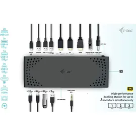 iTEC i-tec USB-C Triple Display Docking Station Gen 2 + Power Delivery 100W