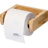 Toilettenpapierhalter Elbmöbel Toilettenpapierhalter Bambus (mit abnehmbarem Rollenhalter), Ohne Bohren, Selbstklebend oder Schrauben braun