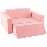 KOMFOTTEU Kindersessel, Kindersofa mit abnehmbarem Bezug, für Kinder ab 12 Monaten rosa