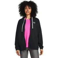 Under Armour Rival Terry Extragroße Kapuzenjacke Damen 002 black/black/white