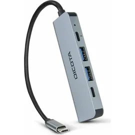 Dicota USB-C 5-in-1 Video Hub 4K PD 100W silver - Silber
