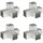 vidaXL Pfostenverbinder 91 x 91 mm Silber/Metall