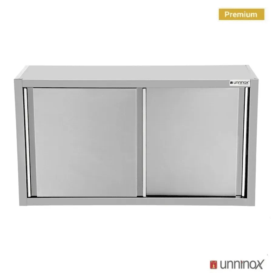 Wandhängeschrank Edelstahl 1500x400x660 mm mit Schiebetüren