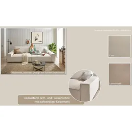 Home Affaire Big-Sofa HOME AFFAIRE "NEU: SHERWOOD XXL, Big-Sofa (316cm), extra tiefe Sitzfläche 95 cm", beige (hellbeige), B:316cm H:90cm T:135cm, 100% Polyester, Sofas, Big-Sofa, bequemer Sitzkomfort, Cord u. Leinenoptik, Kedernaht