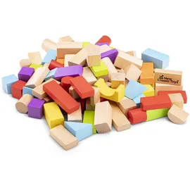 New Classic Toys Holzbausteine-BUNT-100 Teile