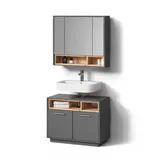 livinity® Temo 2-tlg. Anthrazit