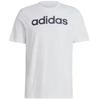 Adidas Essentials Single Jersey Linear Embroidered Logo T-Shirt White / Black M