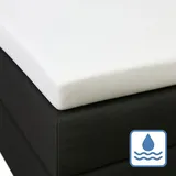 BettwarenShop wasserdichter Moltonschoner für Matratzentopper 200x200 cm, für 4-10 cm Höhe