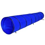 lionto by dibea Hundetunnel Spieltunnel Hundehöhle Agilitytunnel Blau Größe (M) 300 x 50 cm