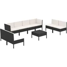vidaXL Garten-Lounge-Set 9-tlg. schwarz