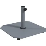 Outsunny Sonnenschirmständer aus Metall 18,5 kg Schirmständer mit Rollen, Quadratisch Schirmhalter, Schirmgewicht, Ständer für Sonnenschirm 32/38/48mm