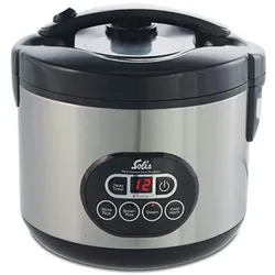 Solis Reiskocher & Dampfgarer, 500 W, 1,2L Volumen, Display, Timer, Beschichtung
