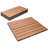 Tolletour 30 X 60cm Braun Terrassenfliesen 18 Stück Klickfliesen In Holzoptik, Wpc Fliese