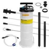 LIROPAU 6.5L Oil Extraction Pump, Manuell und Pneumatisch Ölabsaugpumpe Absaugpumpe with 5 Schläuchen & Handschuhe for Brake Fluid, Coolant, Gear Oils