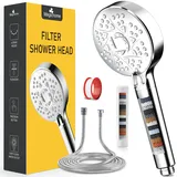 MagicHome Duschkopf mit Filter 20-stufiger Filtration, 6 Strahlarten Duschkopf