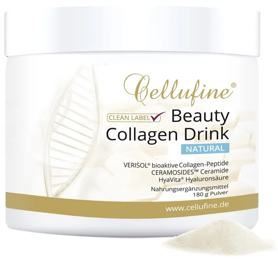 Cellufine® VERISOL® B (Rind) Beauty-Collagen-Drink NATURAL mit Hyaluronsäure und Ceramiden 180 g