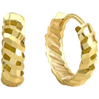 Fascination by Ellen K. Creolen 375 Gelbgold diamantiert one-size