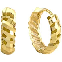 Fascination by Ellen K. Creolen 375 Gelbgold diamantiert one-size