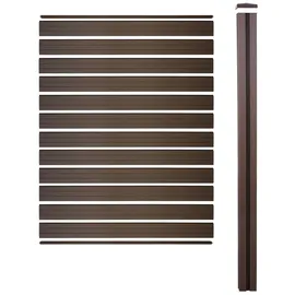 Mendler Windschutz 188 x 182 cm Braun WPC