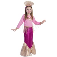 Dress Up America Kleine Mädchen Prinzessin Meerjungfrau rosa Kostüm, 827-M, mehrfarbig, größe 8-10 jahre (taille: 76-82 höhe: 114-127 cm)
