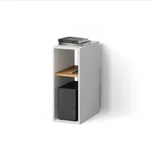 livinity® PC-Schrank 28,5 x 72 x 50 cm Weiß/Goldkraft Eiche